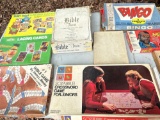 Vintage Board Games , Bingo, Scrabble, Bible, Dominoes, Etc