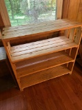 3 Wooden Open Back Shelf/ Bookcase