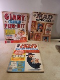Vintage Giant Cracked Fun-Kit, Lets Go Crazy Super Special, and Mad Special 1970 - 1980 Comic Books