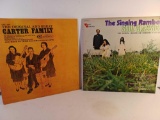 2 Vintage 33 RPM Records- The Original and Great Carter Family and The Singing Rambos Soul Classics