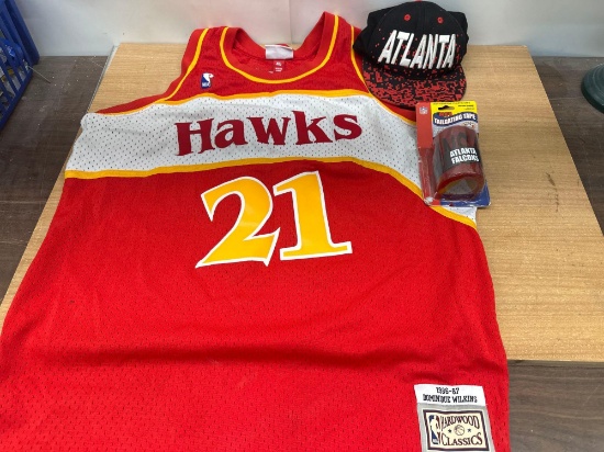NBA Hawks Jersey, Atlanta Hat, Atlanta Falcons Tailgating Tape