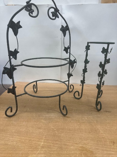 2 Metal Decorative Plant Stands
