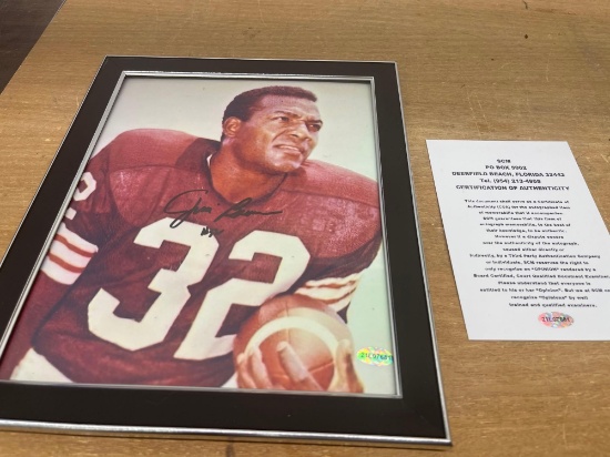 Jim Brown Autographed Photo in Frame