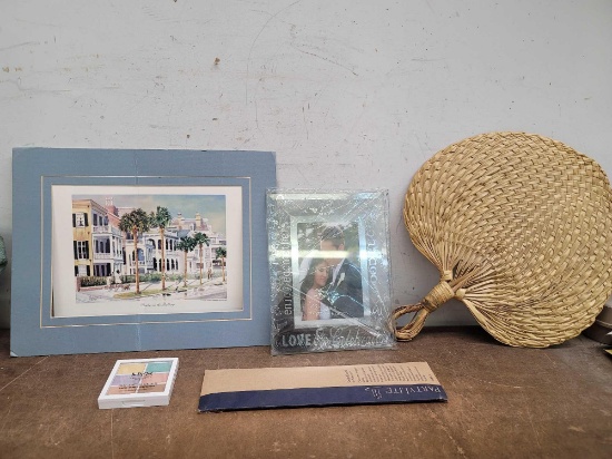 Wedding Picture Frame, Woven Hand Fan, Porches on The Battery Print, and Etc.