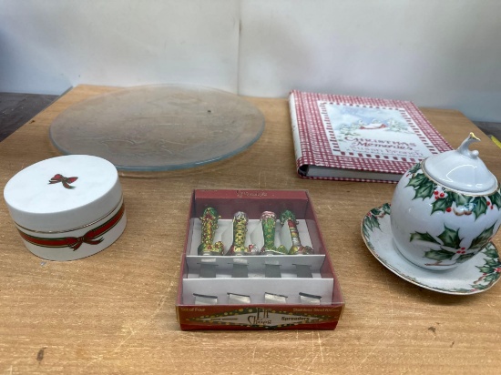 Christmas Cake Plate, Christmas Memories Book, Christmas Jewelry Box , Etc