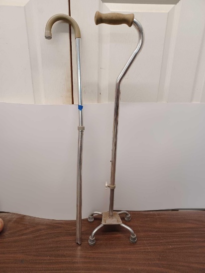 Walking Cane and 4 Prong Walking Cane