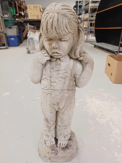 Concrete Girl Garden Statue