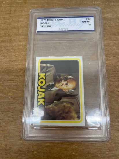 1975 Monty Gum Kojak Yellow Graded Card