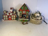 Christmas Decor, Christmas Clock, Christmas Waterfall