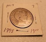 1 Silver 1898 Half-Dollar Coin