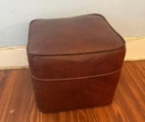 Square Brown Cushion Foot Stool / Ottoman
