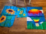 1 Garden Flag / 2 Pole Flags