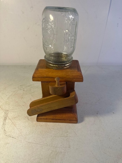 Wooden Hand Crafted Gum Ball Machine