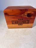 Cedar Recipe Wooden Box