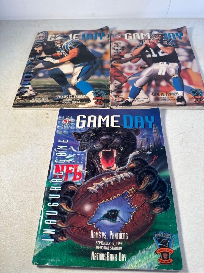 3 NFL Game Day 1995 Magazines / Carolina Panthers