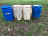 4 -55 gallon plastic drums