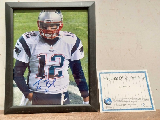 Tom Brady Framed and Autographed Picture with Certificate of Authenticity