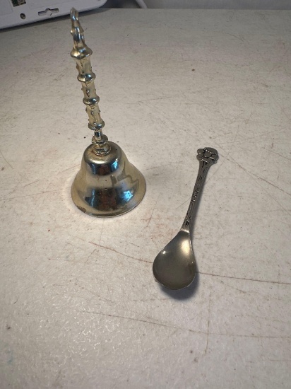 Silver 1972 Narcis Collectable Spoon / Gold Bell