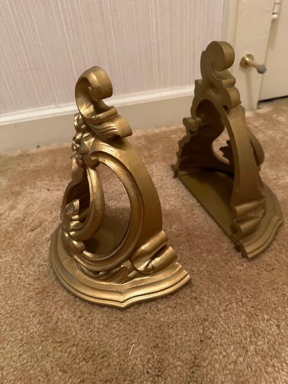 2 Plastic Gold Sconces