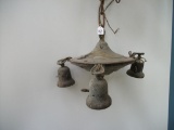 Three-Drop Antique/Vintage Ceiling Light Fixture for Restoration
