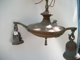 Antique/Vintage Metal Ceiling Light Fixture - 3 light