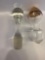 Vintage Glass Flat Bottomed Decanter Stopper/ Oval Glass Decanter Stopper