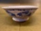 Antique Glazed Porcelain Hand Painted Blue and White Rice Bowl