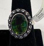 Peridot German Silver Ring