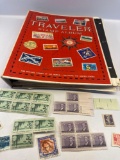 Traveler Stamp Album with Some Stamps