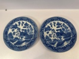 Vintage Blue Willow Plates