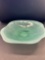 Vintage Cive Art Seafoam Aqua Glass Large Bowl Made In Italy