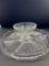Godinger Shannon Crystal 4 in 1 Crystal Pedestal Cake Plate/ Divided Dish