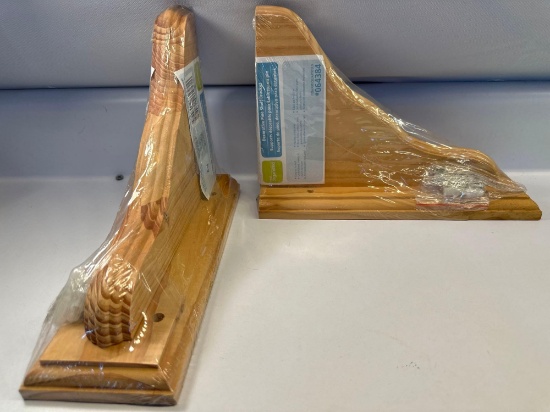 New 2 Decorative Pine Shelf Brackets