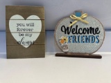 2 Decorative Home Decor Signs