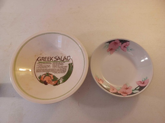 Greek Salad Bowl and Royal Decorative Bowl