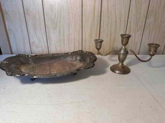 Silver Plated Candy Dish / Silver Plated Candle Holder
