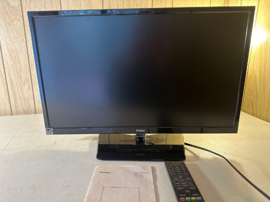 Haier 24 Inch LED LCD Color TV With Remote and Book
