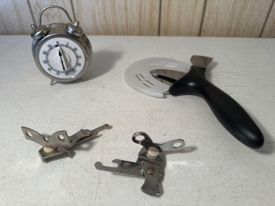 Pizza Cutter, 2 Can Opener, Timer