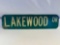 Homestead Road / Lakewood Drive Metal Road Sign