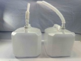 2 Plastic Containers With Flexible Hose