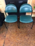 2 Metal Frame padded seat and Back