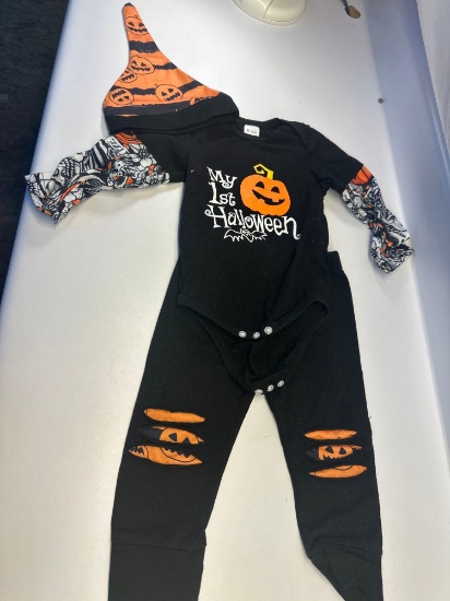 New Baby 9-12 Month Halloween 3 Pc Outfit