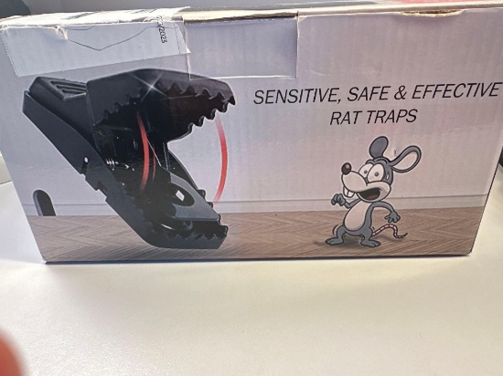 6 Large Rat Snap Traps In Box