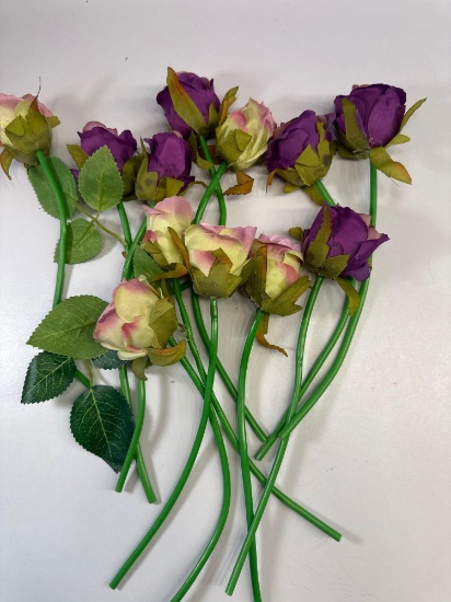 New 12 Artificial Roses