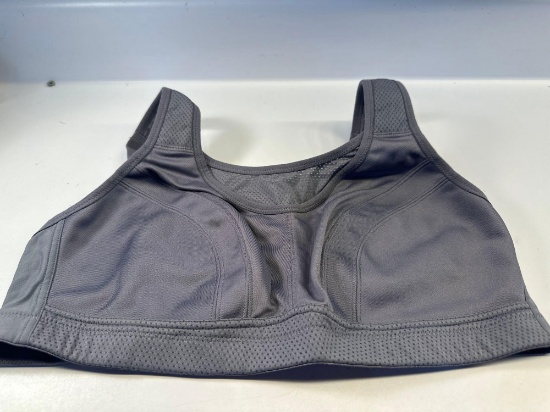Womens 36D Grey Wireless Bra