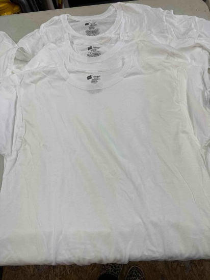 New Hanes 3 Pk Mens White T Shirts Size Medium