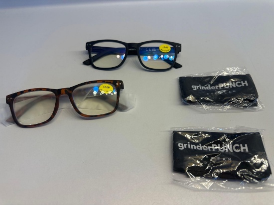 New 2 Pair +200 Multi Focal Reading Glasses Eyewear