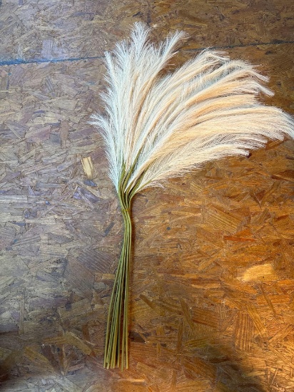 8 Pcs Faux Pampas Grass Decor 38''/97cm Tall Artificial Large Pompas Grass Pompous Floral Fluffy