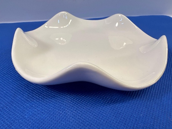 New White Ceramic Bowl/ Tray Home Decor
