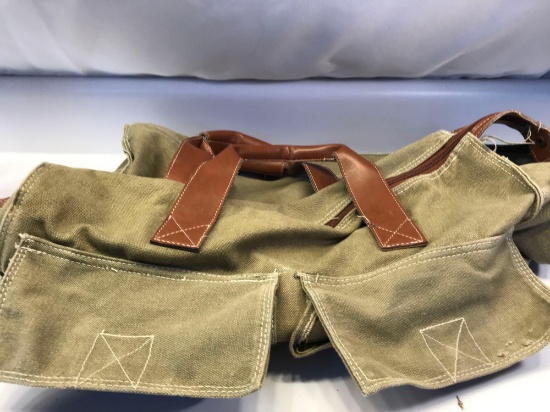 Canvas Travel Bag with Pockets